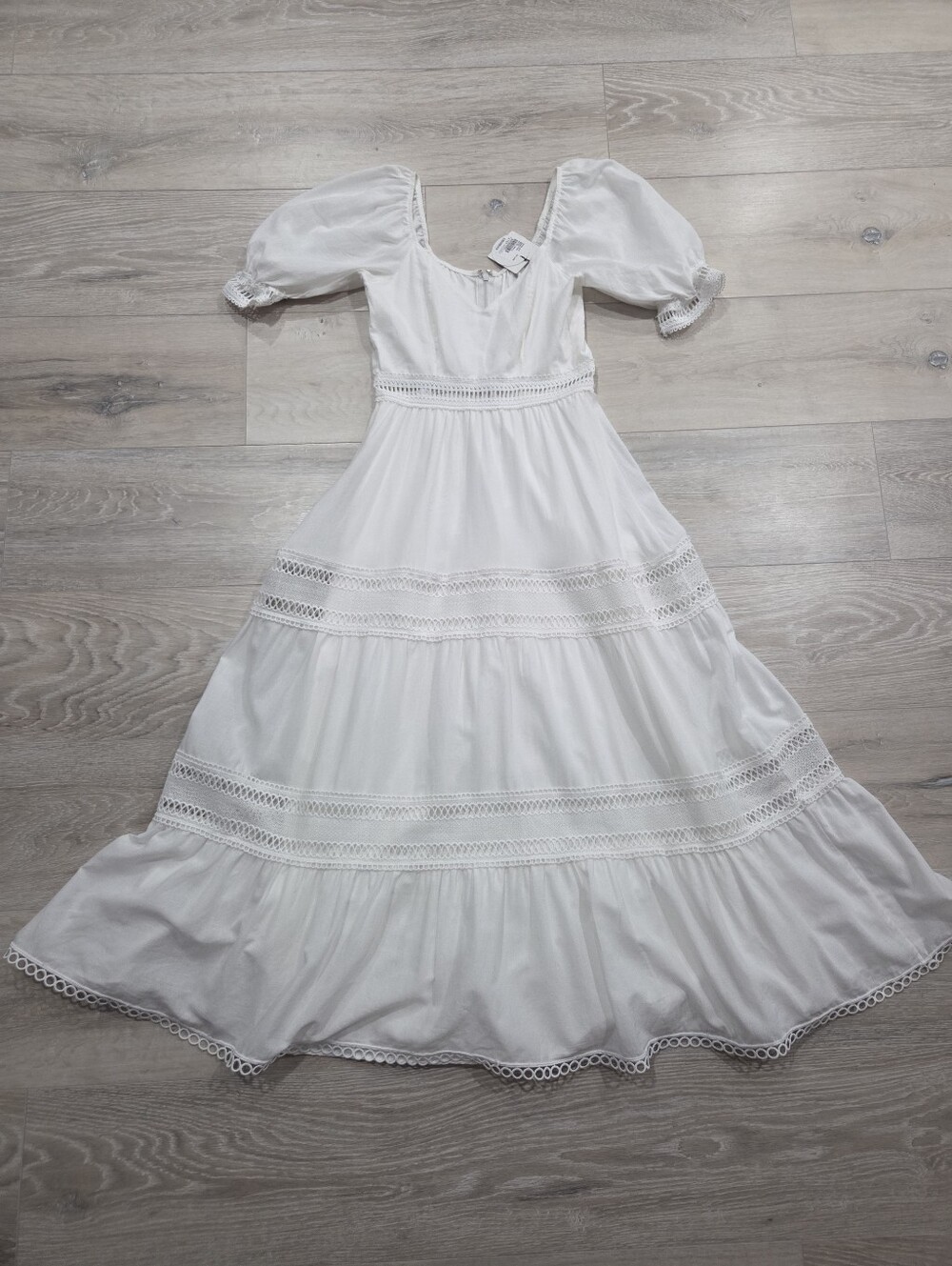 Peixoto Isabella Dress White New NWT XS Extra Small Anthropologie Cottage